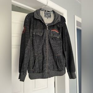 Affliction Men's Black Zip-Up Jacket